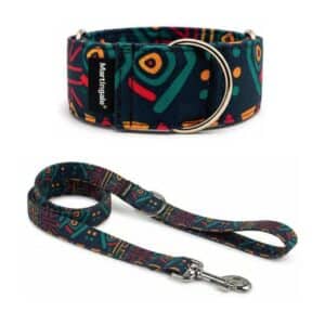 Pack Collar Martingale + Correa a juego – Africa Colors