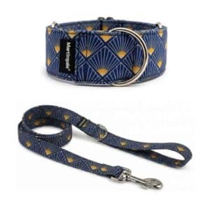 Pack Collar Martingale + Correa a juego – Art Deco