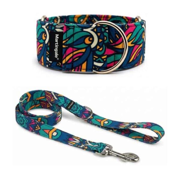 Pack collar martingale y correa a juego Dragón Azteca