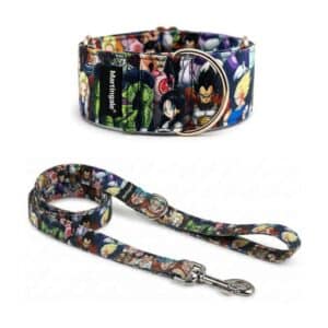 Pack Collar Martingale + Correa a juego – Guerreros Anime