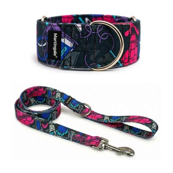 Pack collar martingale y correa a juego Rebel