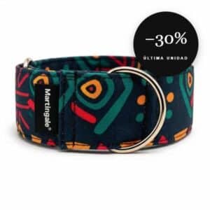 Collar martingale antiescape Africa Colors para galgo en oferta al 30% de descuento, última unidad