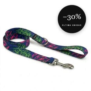 Correa artesanal Animal Neón para galgo en oferta al 30% de descuento, última unidad